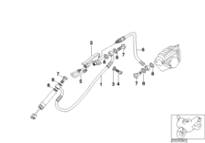 Тормозной трубопровод Зд без ABS для MOTO K41 K 1200 RS 01 (0547,0557) 0 (схема запасных частей)