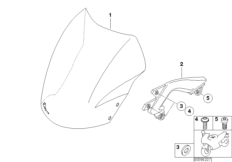 Ветрозащитный щиток для BMW K14 F 650 CS 04 (0177,0187) 0 (схема запасных частей)