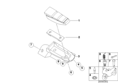 Упоры Пд для BMW K14 F 650 CS 04 (0177,0187) 0 (схема запасных частей)