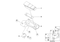 Упоры Зд для BMW K14 F 650 CS 02 (0174,0184) 0 (схема запасных частей)