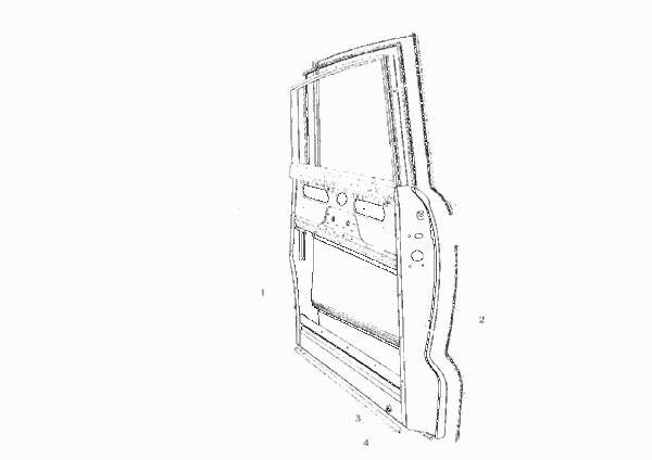 Задняя дверь для BMW V8 501 8-Zyl (схема запчастей)