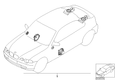 BMW Sound Modul для BMW E46 325ti M54 (схема запасных частей)