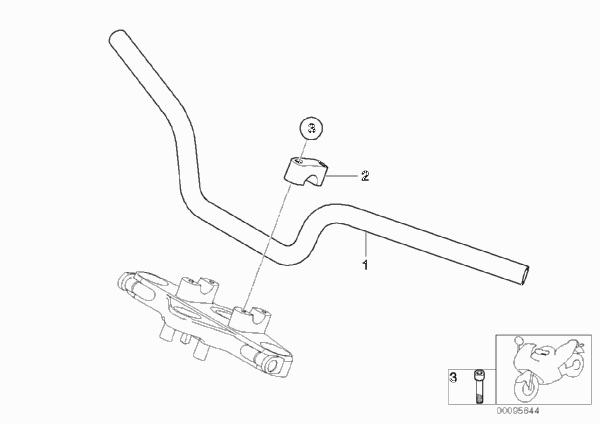 Полый рулевой рычаг спецавтомобиля для MOTO K41 K 1200 RS 01 (0547,0557) 0 (схема запчастей)