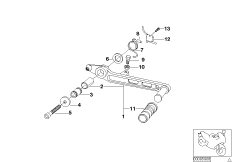Педаль тормоза для BMW K14 F 650 CS 04 (0177,0187) 0 (схема запасных частей)
