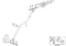 Трубопровод торм.привода Пд не для ABS для MOTO K14 F 650 CS 02 (0174,0184) 0 (схема запасных частей)