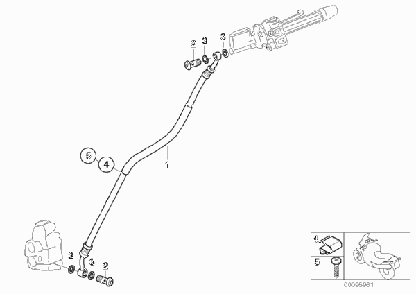 Трубопровод торм.привода Пд не для ABS для BMW K14 F 650 CS 04 (0177,0187) 0 (схема запчастей)