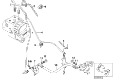 Трубопровод тормозного привода c ABS Зд для BMW K14 F 650 CS 04 (0177,0187) 0 (схема запасных частей)