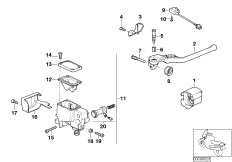 Модуль ручки П/детали для BMW 259T R 850 RT 96 (0412) 0 (схема запасных частей)