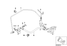 Трубопровод торм.привода Зд не для ABS для BMW K14 F 650 CS 02 (0174,0184) 0 (схема запасных частей)