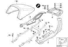 Багажник для BMW R22 R 1150 RS 01 (0447,0498) 0 (схема запасных частей)