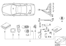 Система навигации с картой маршрута (SZ) для BMW E39 523i M52 (схема запасных частей)