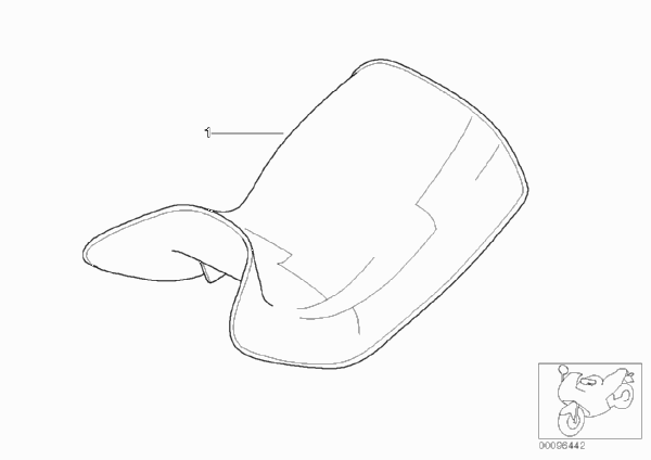 Одноместное сиденье спецавтомобиля для BMW K41 K 1200 RS 01 (0547,0557) 0 (схема запчастей)