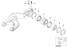 Эксцентрик качающегося рычага для BMW K14 F 650 CS 04 (0177,0187) 0 (схема запасных частей)