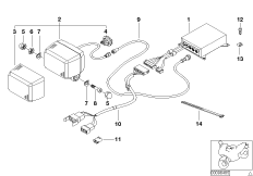 Проблесковый фонарь/ ЭБУ для MOTO K41 K 1200 RS 01 (0547,0557) 0 (схема запасных частей)