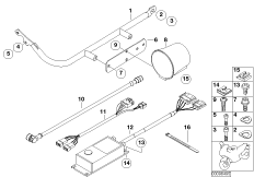 Сирена/система тональных сигналов для BMW K41 K 1200 RS 01 (0547,0557) 0 (схема запасных частей)