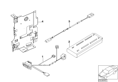 Детали в багажном отделении Nokia 3110 для BMW E53 X5 4.4i M62 (схема запасных частей)