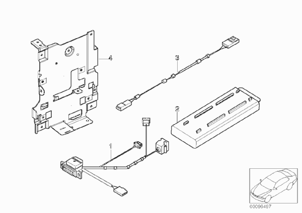 детали Siemens S10 в багажном отделении для BMW E53 X5 4.4i M62 (схема запчастей)
