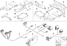 Детали серии V в багажном отделении для BMW E39 M5 S62 (схема запасных частей)