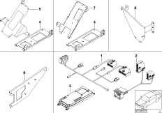 Детали Cordless в багажном отделении для BMW E46 328Ci M52 (схема запасных частей)