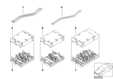 Детали для ремонта плоского кабеля для BMW E65 745d M67N (схема запасных частей)