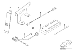 Детали в багажном отделении Nokia 3110 для BMW E38 L7 M73N (схема запасных частей)