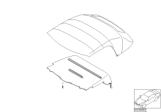 К-т доосн.потолком складного верха для BMW Z3 Z3 1.9 M43 (схема запасных частей)