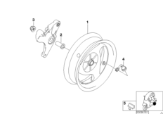 Литой диск Зд для BMW C1N C1 (0191) 0 (схема запасных частей)