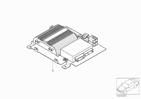 Усилитель ТВ для BMW E38 L7 M73N (схема запчастей)