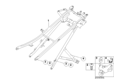 Задняя часть рамы для MOTO K14 F 650 CS 02 (0174,0184) 0 (схема запасных частей)