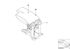 Индивид.передний подлокотник, кожа для BMW E46 318d M47 (схема запасных частей)