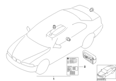 одновременное запирание для BMW E66 760Li N73 (схема запасных частей)