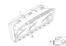 комбинация приборов для BMW E65 730i M54 (схема запасных частей)