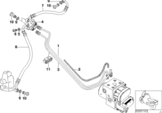 Трубопровод тормозного привода c ABS Пд для BMW K14 F 650 CS 04 (0177,0187) 0 (схема запасных частей)
