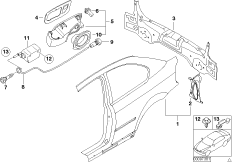Крыло/облицовка задней части для BMW E46 318ti N42 (схема запасных частей)