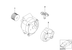 Детали генератора на 105 А для BMW R53 Cooper S W11 (схема запасных частей)