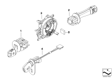Переключатель на рулевой колонке для BMW E39 520i M54 (схема запасных частей)