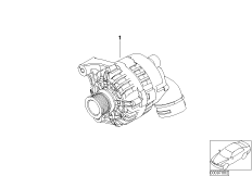 Компактный генератор для BMW E46 325i M54 (схема запасных частей)