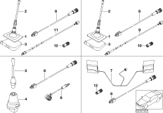 детали телефонной антенны Classic для BMW E39 M5 S62 (схема запасных частей)
