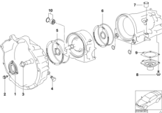 A4S270R/310R вспом.оборудов./прокладки для BMW E34 525td M51 (схема запасных частей)