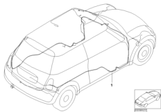 Основной жгут проводов для BMW R50 One 1.4i W10 (схема запасных частей)