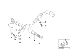 Педаль тормоза для BMW K41 K 1200 GT 01 (0548,0558) 0 (схема запасных частей)