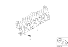 Панель управления отопителя для BMW R50 Cooper W10 (схема запасных частей)