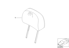 Индивид.подголовник серийн.сиденья кожа для BMW E46 325ti M54 (схема запасных частей)