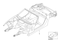 Каркас кузова для BMW E85 Z4 3.0si N52 (схема запасных частей)