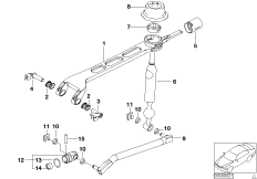 Механизм переключения передач МКПП для BMW E85 Z4 M3.2 S54 (схема запасных частей)