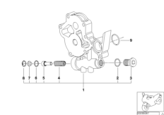 Фланец промежуточный масляного насоса для BMW K41 K 1200 RS 01 (0547,0557) 0 (схема запасных частей)