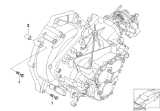 Крепление коробки передач для BMW R53 Coop.S JCW GP W11 (схема запасных частей)