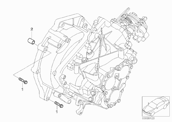 Крепление коробки передач для BMW R53 Cooper S W11 (схема запчастей)