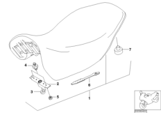 Сиденье/ детали для BMW R21A R 1150 GS Adv. 01 (0441,0492) 0 (схема запасных частей)