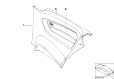 Индивидуальная боковая обшивка Зд для BMW E46 325ti M54 (схема запасных частей)